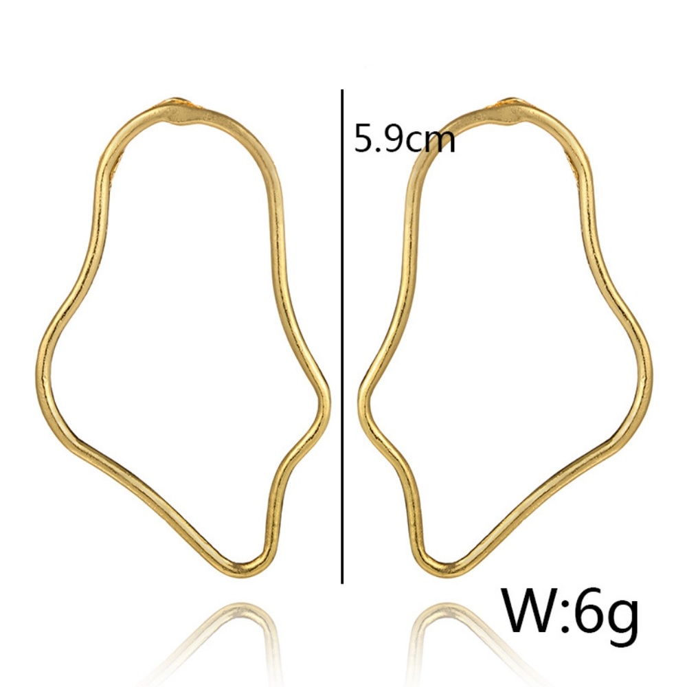 Unique Design//Minimalist Abstract Art Earrings - Picture 4 of 6